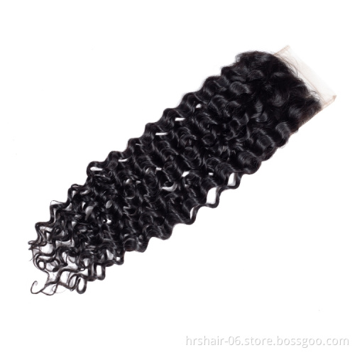 hair extension Brazilian virgin hair customized colors water wave 5x5 closure